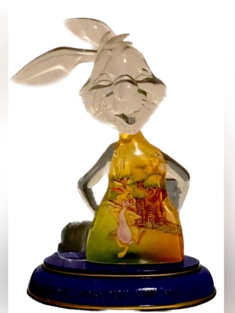 Vintage Bradford Exchange Disney's Rabbit Crystal Clear Figurine